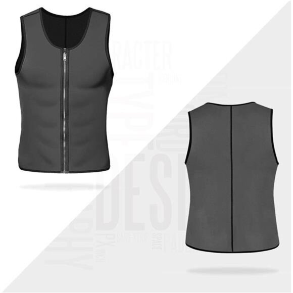 Men Sauna Vest Hot Sweat Waist Trainer Corset Neoprene Tank Top Shapewear - Picture 5 of 7